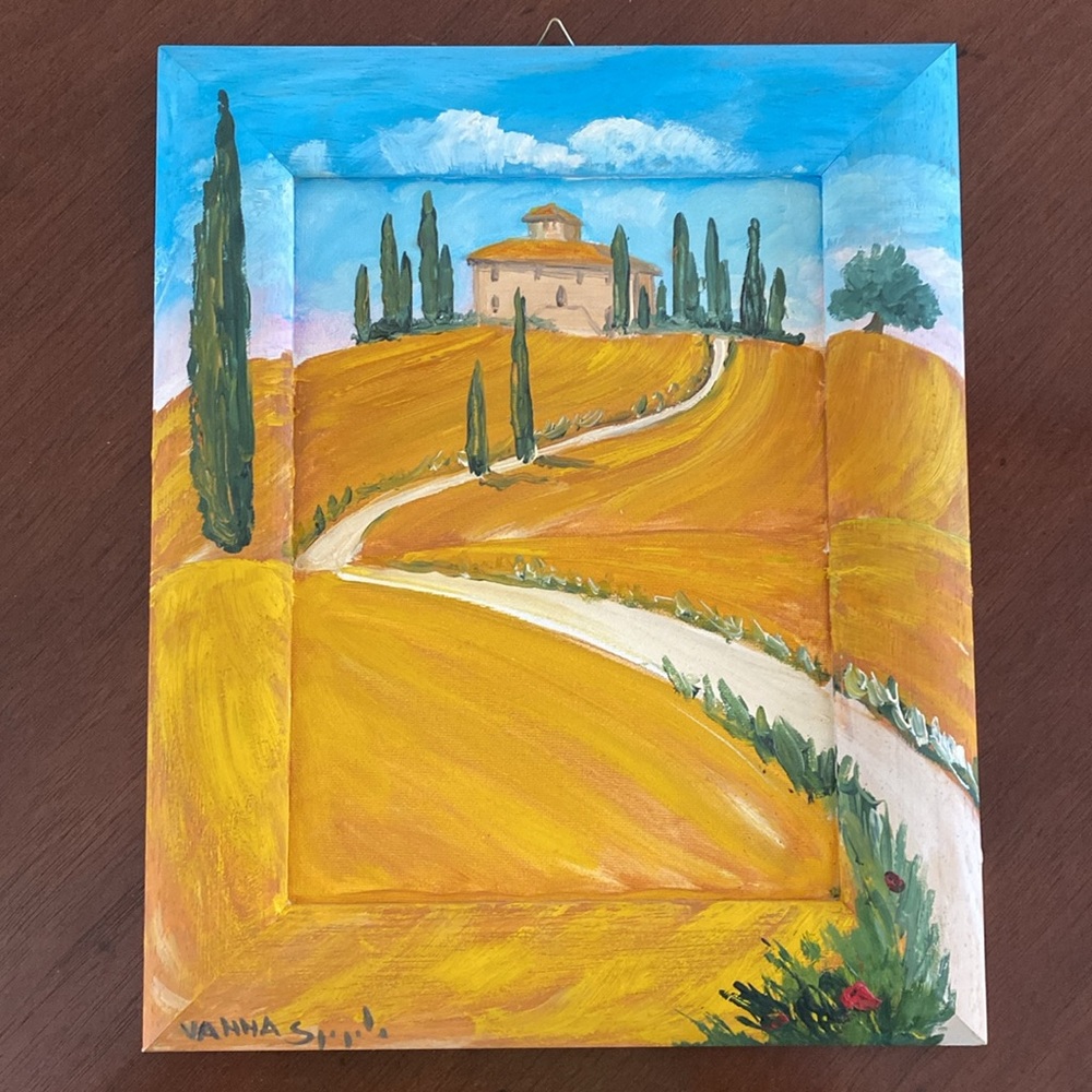 Original Signed Tuscan Landscape — Framed & Ready To Hang